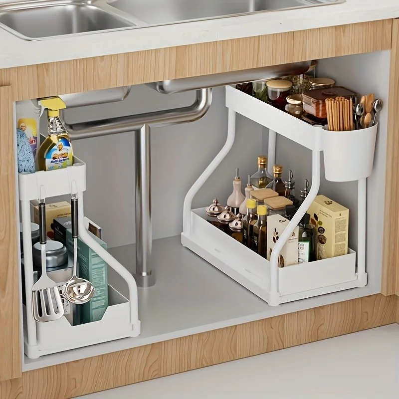 Kitchen Baking Tins - Organizzatore Sottolavello Salvaspazio a 2 Livelli,