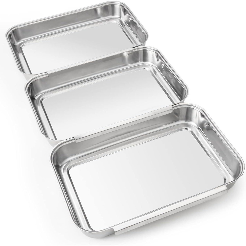 Set di 3 Vassoi Quadrati in Ac - Kitchen With Baking Station recensione e prezzo